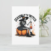 Invitation Saison de la sorcière Halloween effrayant Witch  (Debout devant)