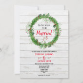 Invitation Saison de mariage | Mariage hivernal rustique en b (Devant)