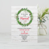 Invitation Saison de mariage | Mariage hivernal rustique en b (Debout devant)