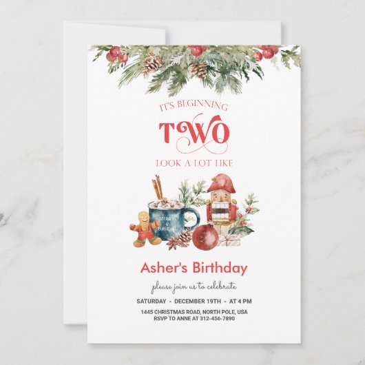 Invitation Saison de vacances 2e anniversaire (Devant)