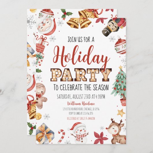 Invitation Saison des fêtes (Devant / Derrière)