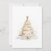 Invitation Saison d'être marié Gold Bauble Mariage de Noël (Dos)