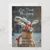 Invitation Saison d'hiver Snowy Westis Fête (Devant)