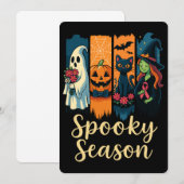 Invitation Saison éffrayante avec sensibilisation à l'Hallowe (Devant / Derrière)