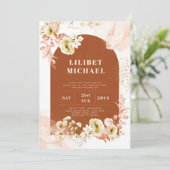 Invitation Saisons Chute Plus Tôt Mélange Boho Floral Mariage (Debout devant)