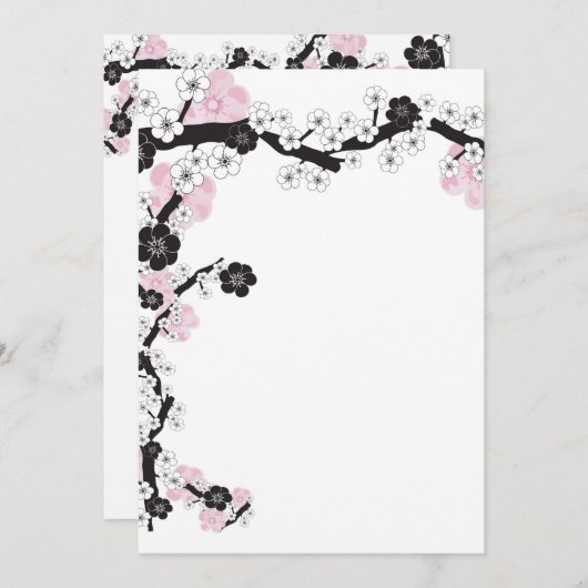 Invitation Sakura (Devant / Derrière)