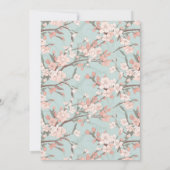 Invitation Sakura Cherry Blossom Design pour le renouvellemen (Dos)