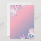 Invitation sakura en fleurs de cerisier pastel (Dos)