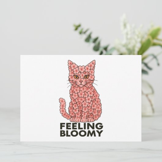 Invitation Sakura Fleurs Chat Sentiment de Bloomie (Debout devant)
