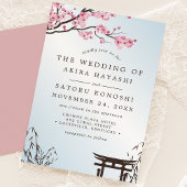 Invitation Sakura Japonaise Fleur de cerisier Mariage asiatiq