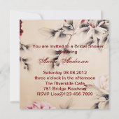 Invitation sakura nuptiale rose cerise (Dos)