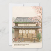 Invitation sakura tea house Destination mariage Enregistrer l (Dos)
