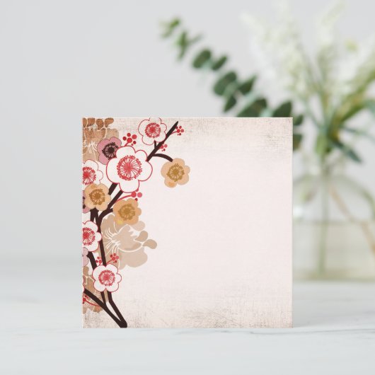 Invitation sakura vintage (Debout devant)
