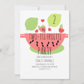 Invitation Salade de Fruits Tropicaux Tutti Fruitti Été (Devant)