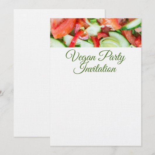 Invitation Salade végétale (Devant / Derrière)