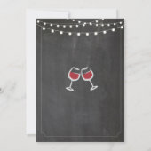 Invitation Salaire de dégustation de vin Chalk Anniversaire I (Dos)