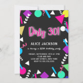 Invitation Sale 30 Noire et Rétro Anniversaire (Devant)