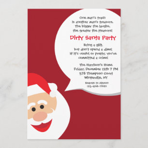 Invitation sale de fête de Noël de Père Noël