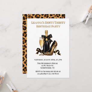 Invitation Sale fêté Dirty Thirty pour les trente ans