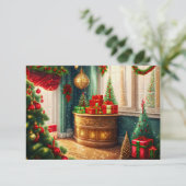 Invitation Salle à la décoration festive, commerces. Fête de  (Debout devant)