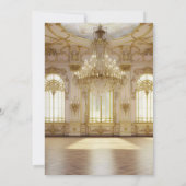 Invitation Salle de bal royale Dusty Blue Quinceanera (Dos)