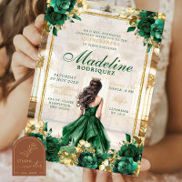 Salle de bal royale Emerald Green Quinceanera