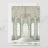 Invitation Salle de bal royale Sage Green Quinceañera (Dos)