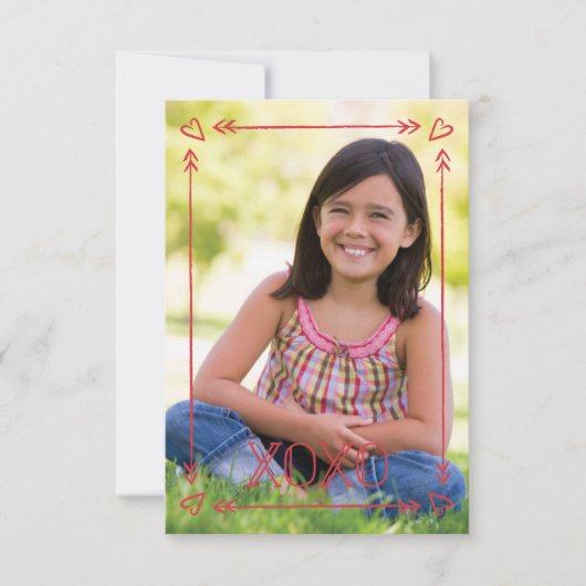 Invitation Salle de classe avec cadre de flèche Valentine - C (Devant)