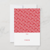 Invitation Salle de classe avec cadre de flèche Valentine - C (Dos)