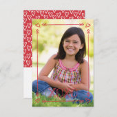 Invitation Salle de classe avec cadre de flèche Valentine - C (Devant / Derrière)