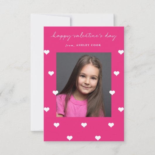 Invitation Salle de classe dispersée Valentine de coeurs (Devant)