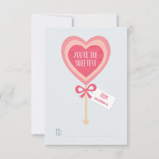 Invitation Salle de classe douce Valentine de la sucrerie | (Devant)