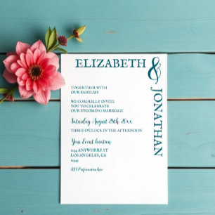 Invitation Salle de douche de couples avec typographie modern