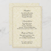 Invitation Salle De Réception De Mariage Classique Simple Et  (Devant / Derrière)