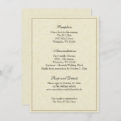 Invitation Salle De Réception De Mariage Classique Simple Et  (Devant / Derrière)