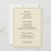 Invitation Salle De Réception De Mariage Classique Simple Et (Devant)