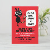 Invitation Salle d'évasion de charme Aventure d'anniversaire (Debout devant)