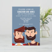 Invitation Salles De Dessin Gay Avec Des Oreilles Thème Maria (Debout devant)