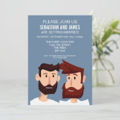 Invitation Salles De Dessin Gay Avec Des Oreilles Thème Maria (Debout devant)