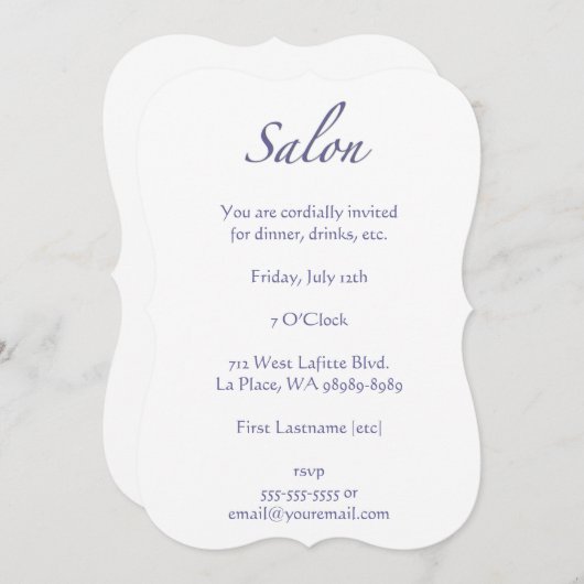 Invitation Salon (Devant / Derrière)