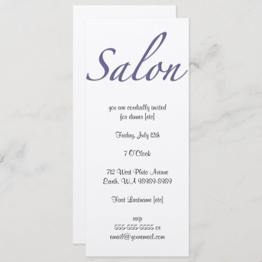 Invitation Salon (Devant / Derrière)