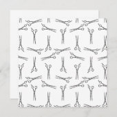 Invitation Salon ciseaux Coiffeur Chevaliers personnalisées B (Devant / Derrière)