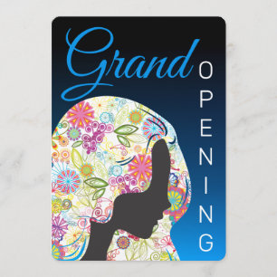 Invitation Salon de beauté coiffeur de fleurs inauguration