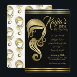 Invitation Salon de beauté et de coiffure pour filles élégant<br><div class="desc">Personnaliser pour tout événement</div>