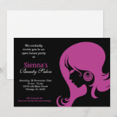 Invitation Salon de beauté (Plum) (Devant / Derrière)