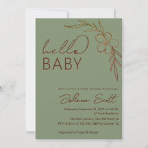 Salon de bébé Bonjour Bébé Floral Moderne Vert Sau