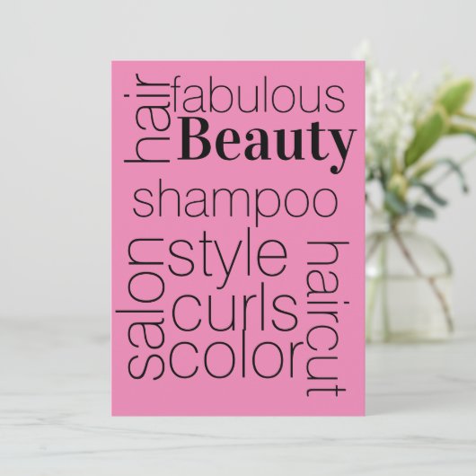 Invitation salon de coiffure, (Debout devant)