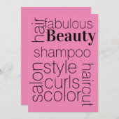 Invitation salon de coiffure, (Devant / Derrière)