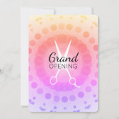 Invitation Salon de coiffure coiffeur flamboyant ouverture (Devant)