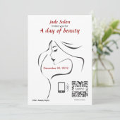 Invitation Salon de coiffure de modèle d'invitation (Debout devant)